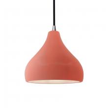 Justice Design Group CER-6560-BSH-NCKL-BKCD - Small Droplet 1-Light Pendant