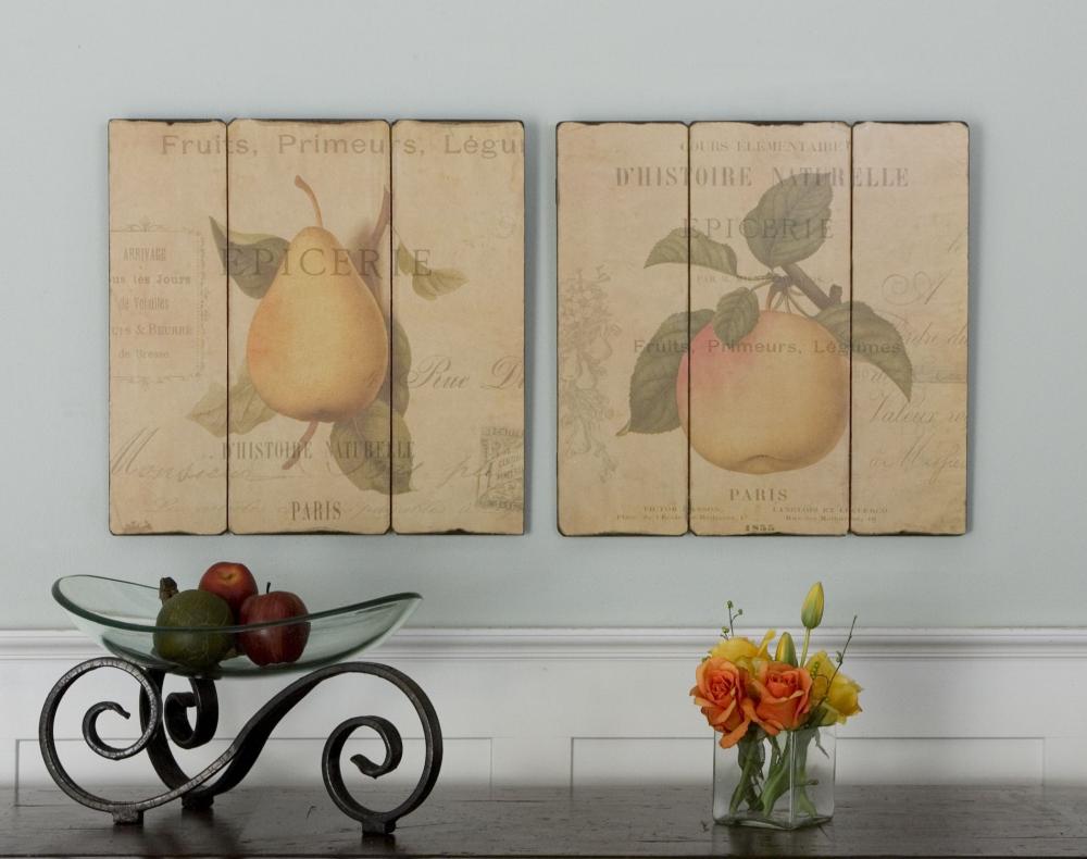 French Fruit Wall Art, S/2