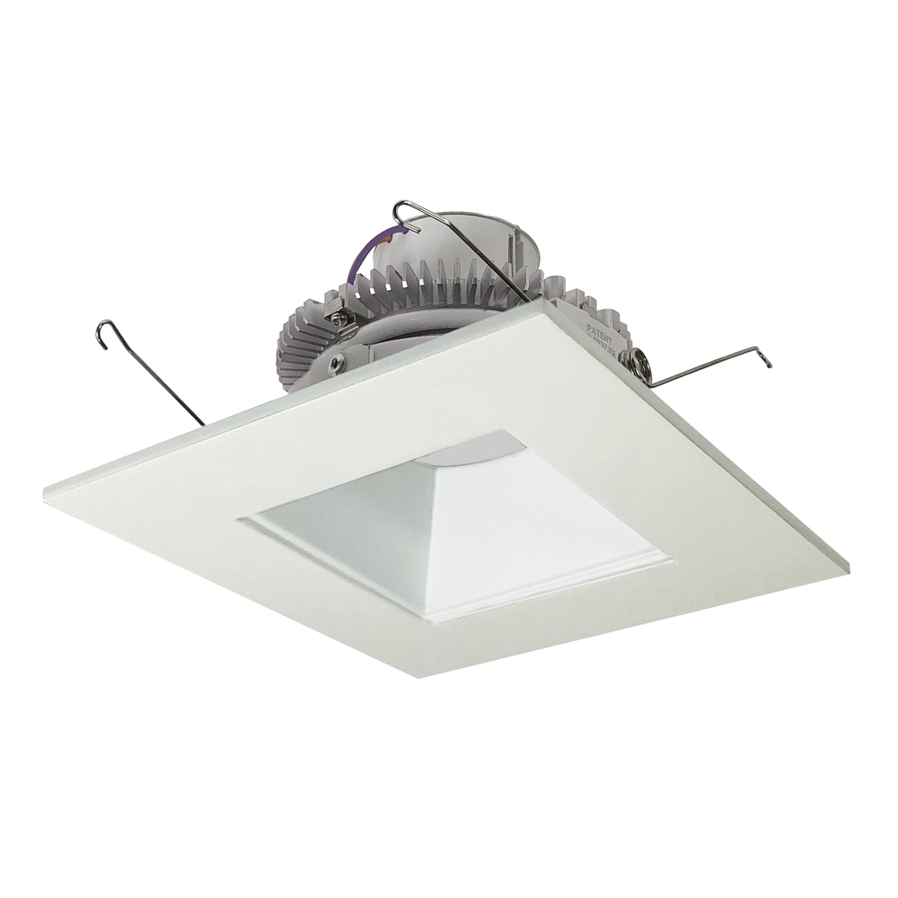 6" Cobalt Click LED Retrofit, Square Reflector, 750lm / 10W, 4000K, White Reflector / White