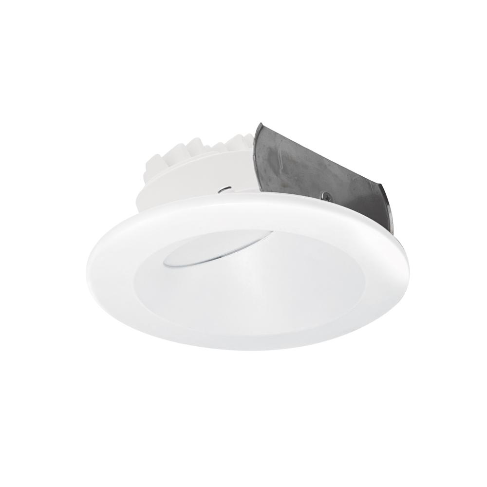 4" AC Onyx Round Wall Wash LED Retrofit, 800lm / 11W, Selectable CCT, White Finish