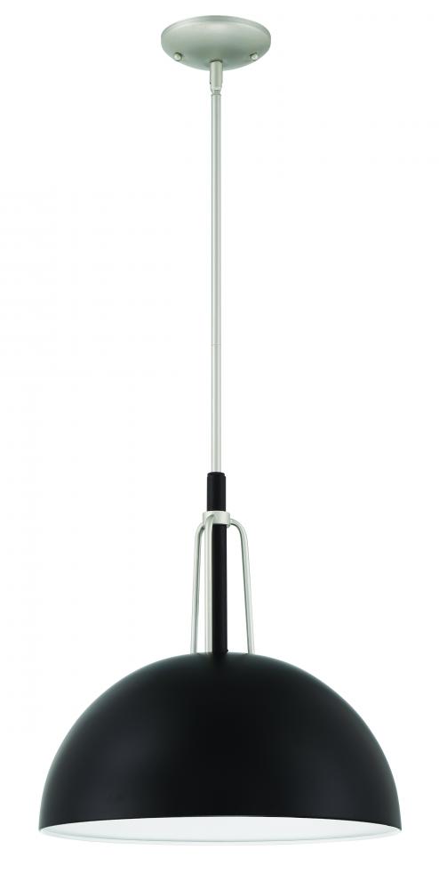 Kahn 1 Light Outdoor Pendant in Midnight/Satin Aluminum