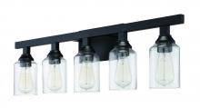 Craftmade 53105-FB - Chicago 5 Light Vanity in Flat Black