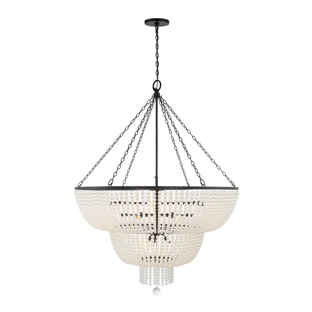 Rylee 15 Light Matte Black Chandelier