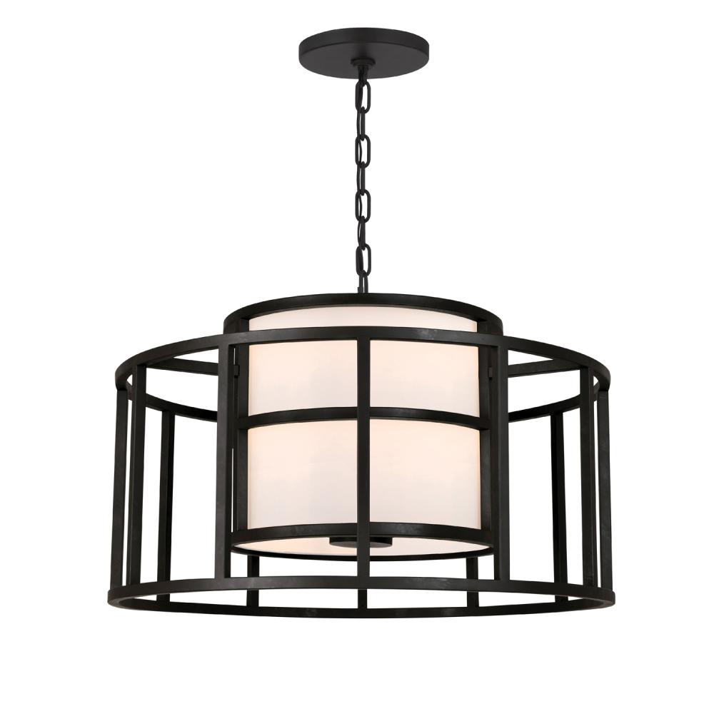 Brian Patrick Flynn Hulton 5 Light Matte Black Chandelier