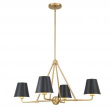 Crystorama XAV-B9304-VG - Xavier 4 Light Vibrant Gold Chandelier