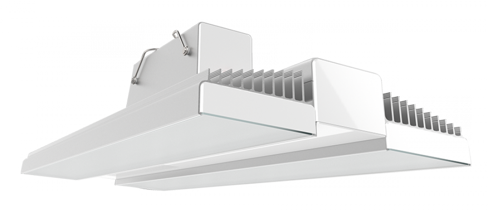 RAIL 225W 5000K LED 120-277V BATTERY BACKUP WHITE/ALUMINUM