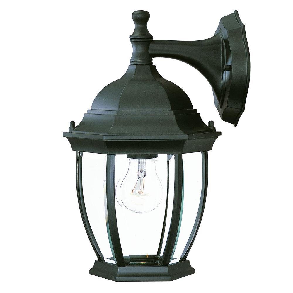 Wexford Collection Wall-Mount 1-Light Outdoor Matte Black Light Fixture