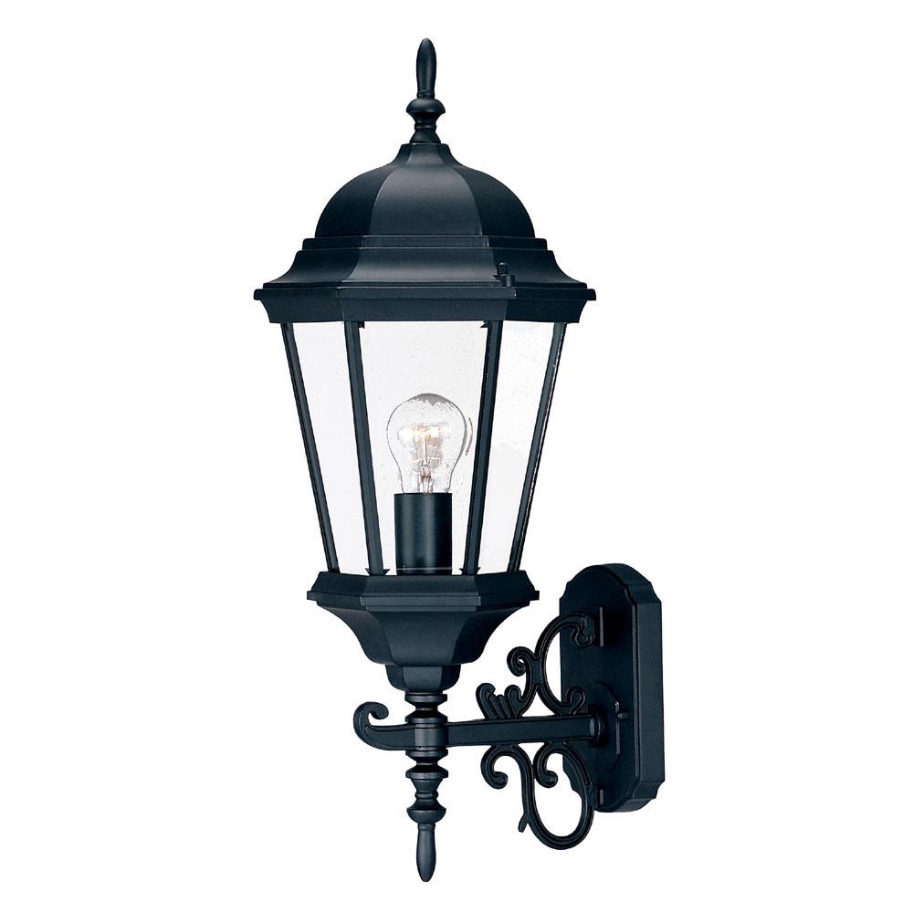 Richmond Collection Wall-Mount 1-Light Outdoor Matte Black Light Fixture