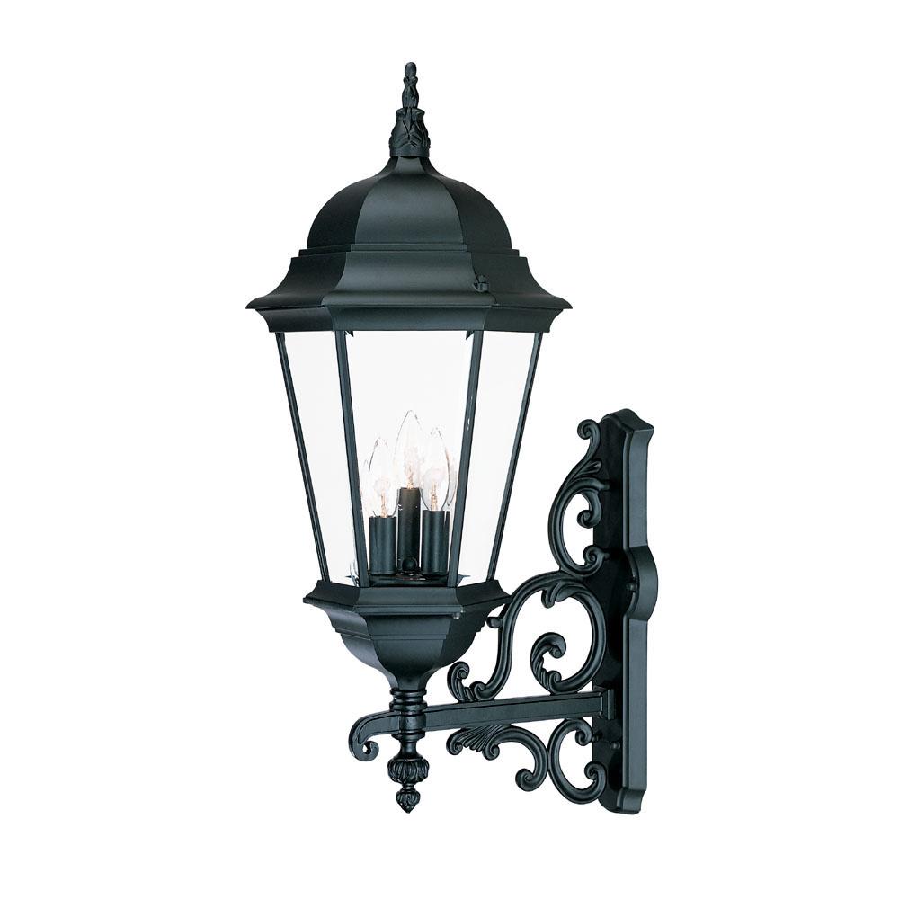 Richmond Collection Wall-Mount 3-Light Outdoor Matte Black Light Fixture