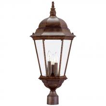 Acclaim Lighting 5208BW - Richmond 3-Light Burled Walnut Post Mount Light