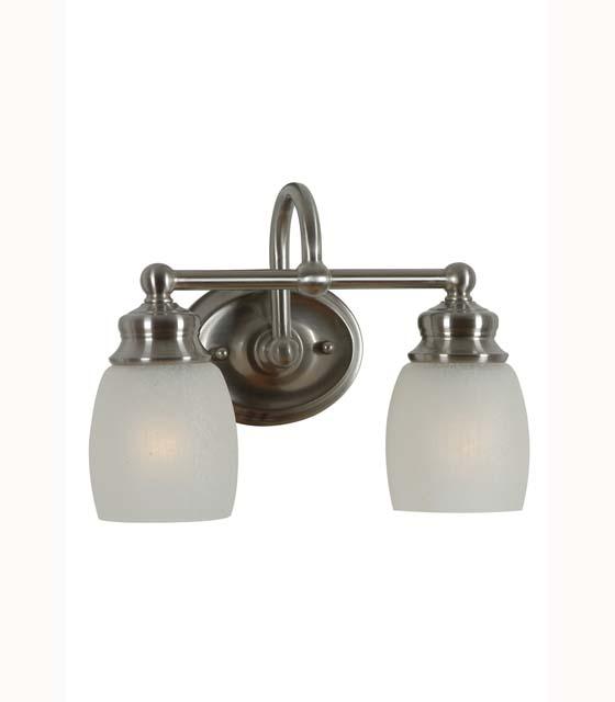 Two Light Satin Nickel Bathroom Sconce