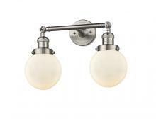 Innovations Lighting 208-SN-G201-6 - Beacon - 2 Light - 17 inch - Brushed Satin Nickel - Bath Vanity Light