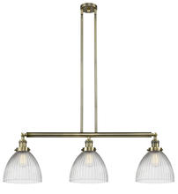 Innovations Lighting 213-AB-G222-LED - Seneca Falls - 3 Light - 39 inch - Antique Brass - Stem Hung - Island Light