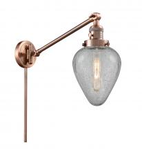 Innovations Lighting 237-AC-G165 - Geneseo - 1 Light - 8 inch - Antique Copper - Swing Arm