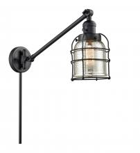 Innovations Lighting 237-BK-G58-CE - Bell Cage - 1 Light - 8 inch - Matte Black - Swing Arm