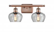 Innovations Lighting 516-2W-AC-G92-LED - Fenton - 2 Light - 17 inch - Antique Copper - Bath Vanity Light