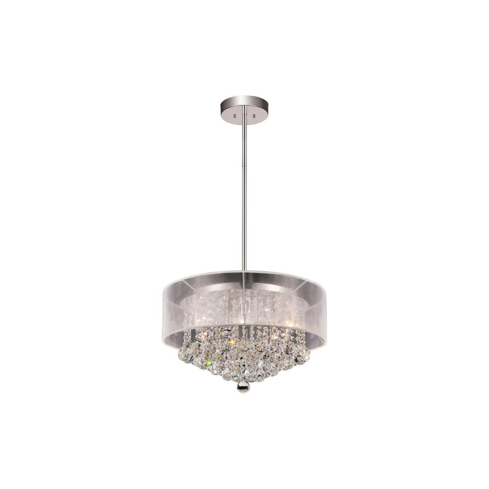 Radiant 9 Light Drum Shade Chandelier With Chrome Finish