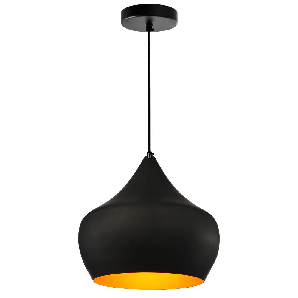 Dynamic 1 Light Down Pendant With Black Finish