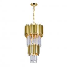 CWI Lighting 1112P12-4-169 - Deco 4 Light Down Mini Chandelier With Medallion Gold Finish