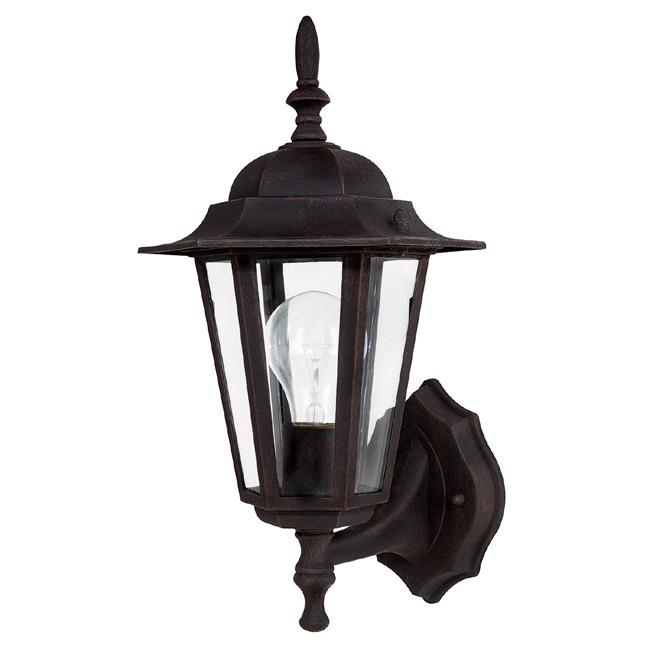 One Light Rust Wall Lantern