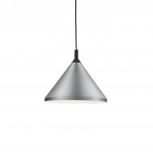 Kuzco Lighting Inc 492814-BN/BK - Dorothy 14-in Brushed Nickel With Black Detail 1 Light Pendant