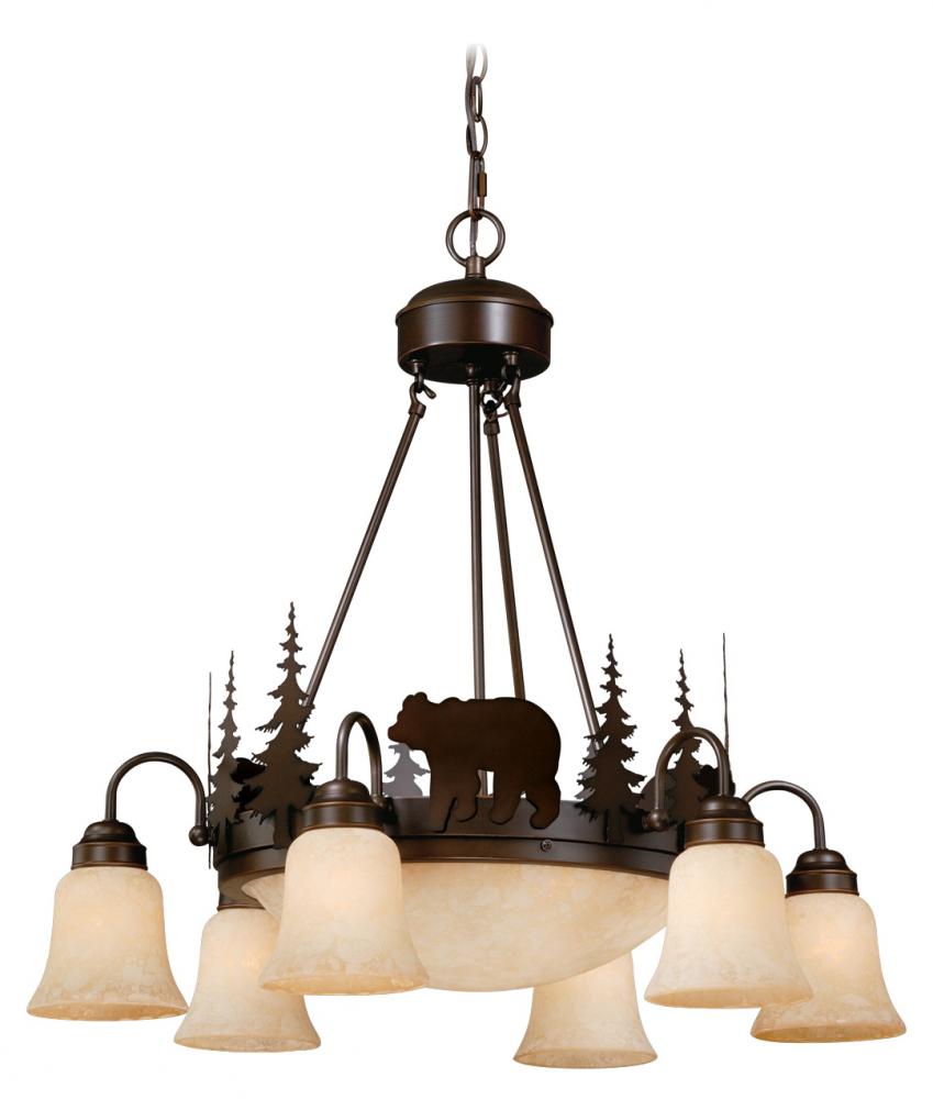 Bozeman 9L Chandelier Burnished Bronze