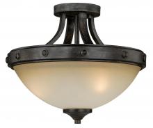 Vaxcel International C0077 - Halifax 14.5-in Semi Flush Ceiling Light Black Walnut