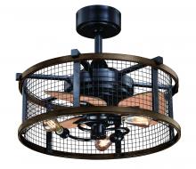 Vaxcel International F0061 - Humboldt 21-in LED Ceiling Fan Oil Rubbed Bronze and Burnished Teak