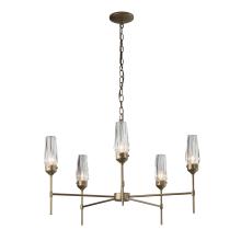 Hubbardton Forge 105060-SKT-84-CR - Luma 5 Arm Chandelier