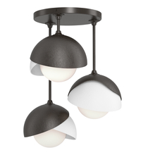 Hubbardton Forge 121374-SKT-14-02-GG0711 - Brooklyn 3-Light Double Shade Semi-Flush