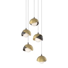 Hubbardton Forge 131125-SKT-LONG-14-86-GG0711 - Brooklyn 5-Light Double Shade Pendant