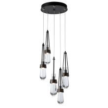 Hubbardton Forge 131127-SKT-STND-14-ZM0434 - Link 5-Light Clear Glass Pendant