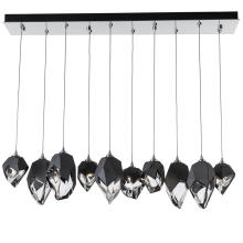 Hubbardton Forge 131145-SKT-LONG-85-BP0756 - Chrysalis 10-Light Mixed Crystal Pendant