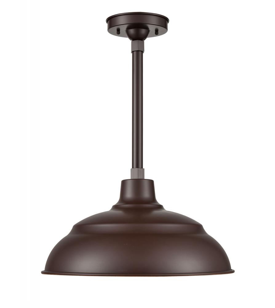 R Series 1-Light LED Warehouse Shade Architect Bronze