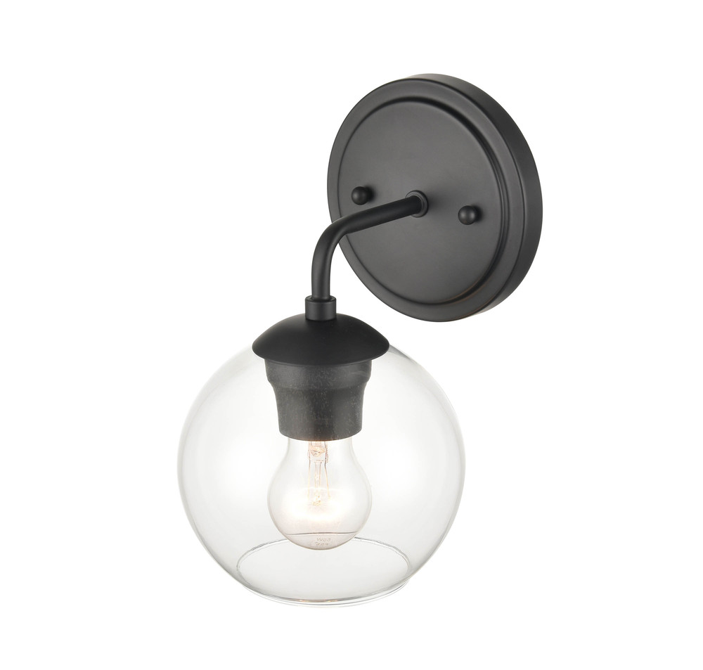 1-Light Wall Sconce Matte Black