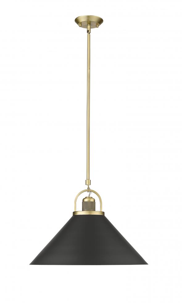 Artistan 1-Light Pendant light Vintage Brass / Matte Black