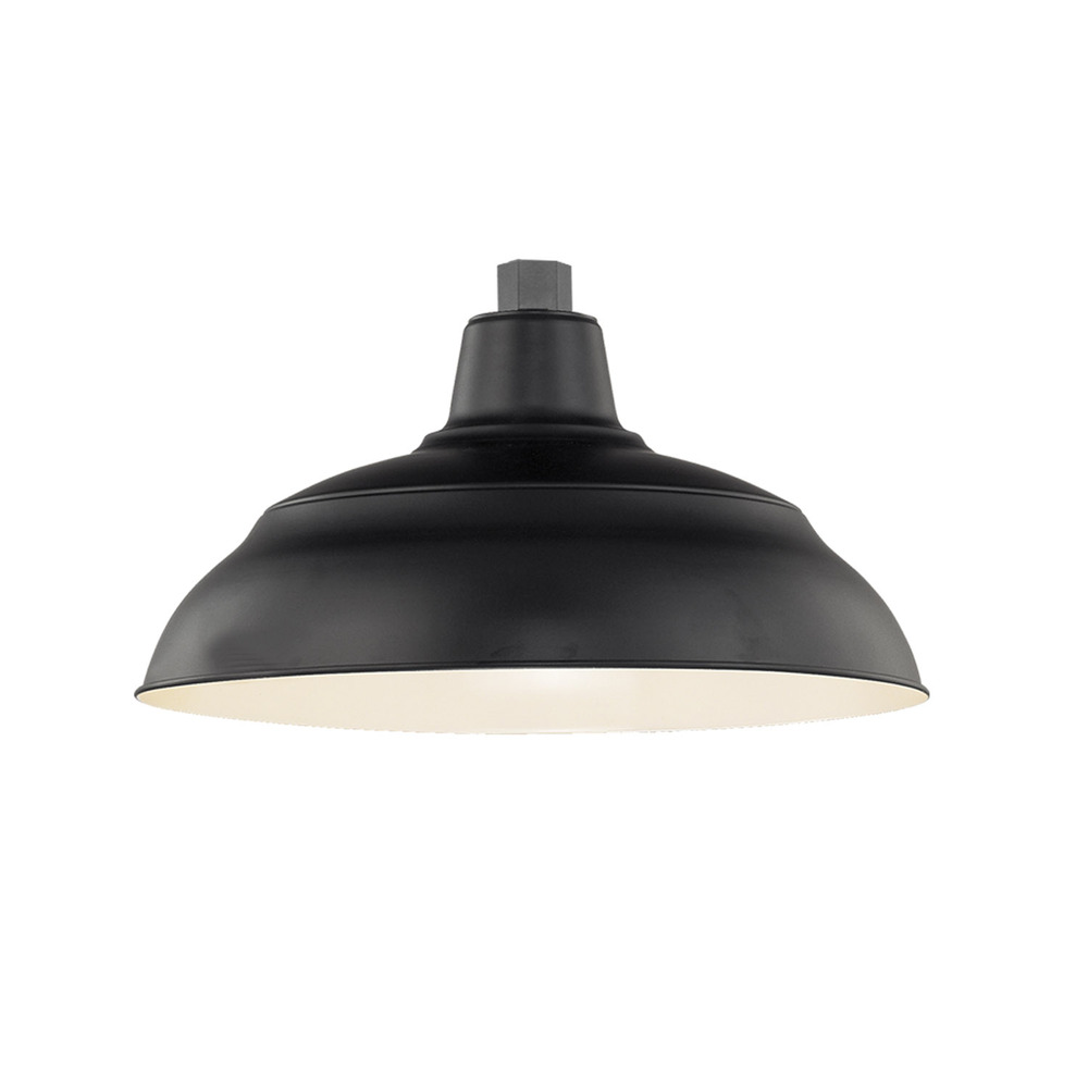 R Series 1-Light Warehouse Shade Satin Black