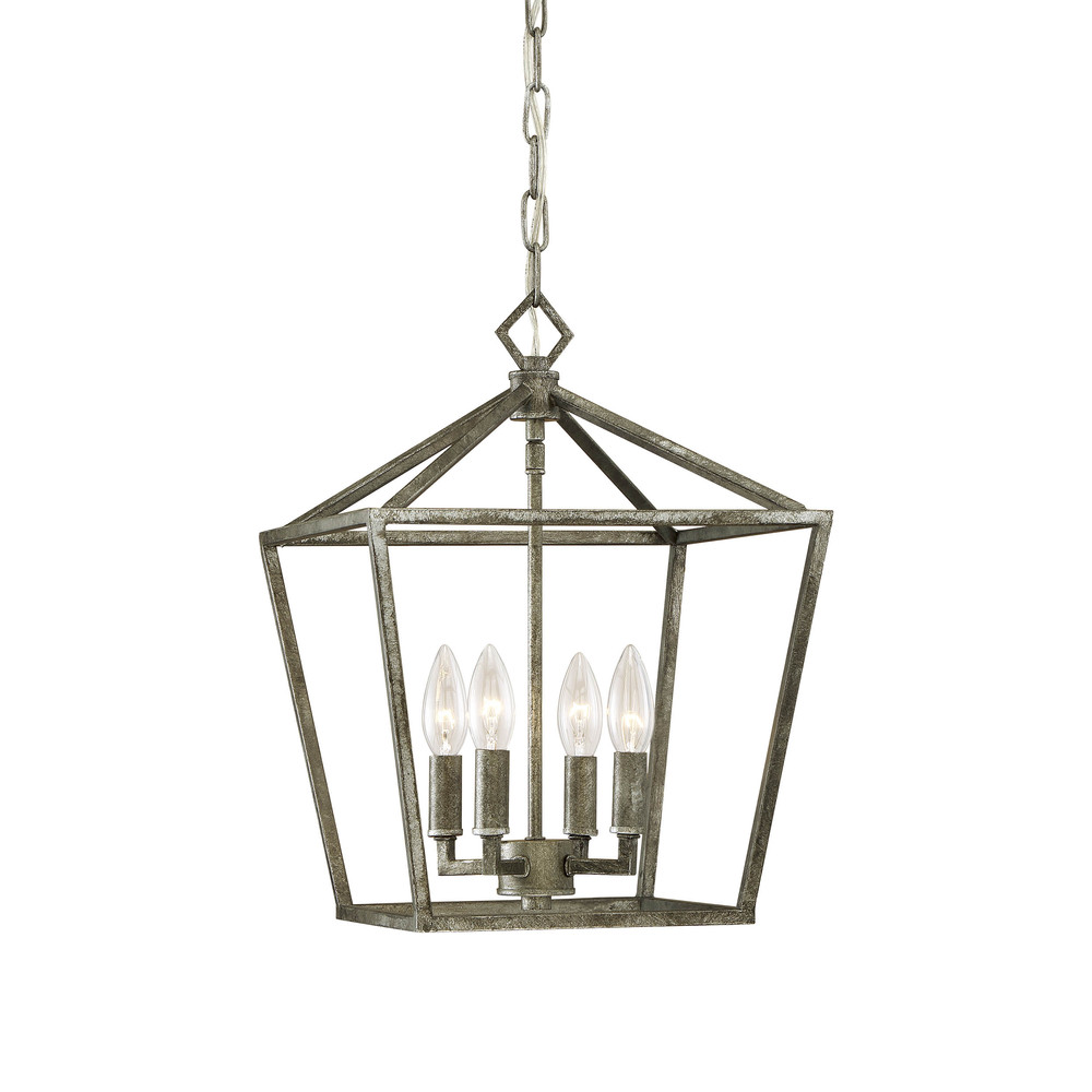 4-Light Pendant light Antique Silver