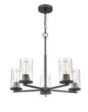 Millennium 2715-MB - Verlana 5-Light Chandelier Ceiling Light Matte Black