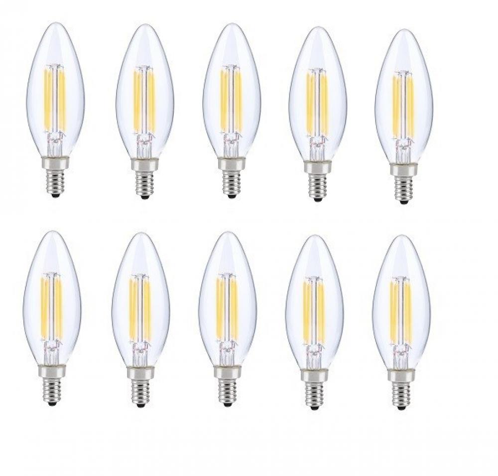 LED E12 Candelabra, Blunt Tip, 2700k, 300 Degree, Cri80, Es, Ul, 6w, 40w Equivalent, 15000hrs, Lm480