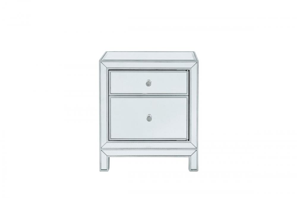 Nightstand 1 Door 21in. Wx14in. Dx24in. H in Antique Silver Paint