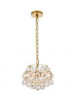 Elegant 1106D12BR - Savannah 12 Inch Pendant in Brass