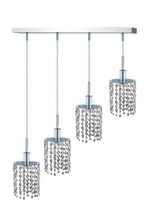 Elegant 1284D-O-R-CL/SA - Mini 4 light Chrome Pendant