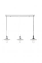 Elegant LD4040D41C - Waltz 3 Light Chrome Pendant