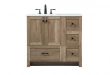 Elegant VF2836NT - 36 Inch Single Bathroom Vanity in Natural Oak