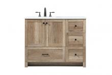 Elegant VF2842NT - 42 Inch Single Bathroom Vanity in Natural Oak