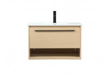 Elegant VF43530MMP - 30 Inch Single Bathroom Vanity in Maple