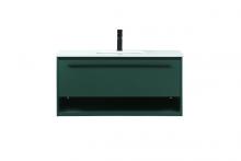 Elegant VF43540MGN - 40 Inch Single Bathroom Vanity in Green