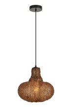 Elegant LDPD2061 - Finola Collection Pendant D11.8'' H12.6 Lt:1 Black and Coffee Finish