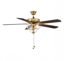 Savoy House Meridian M2019NBRV - 52" 2-Light Ceiling Fan in Natural Brass